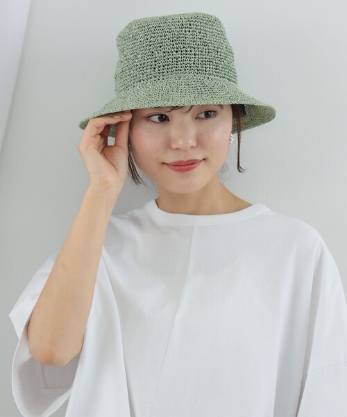 Ray BEAMS（レイビームス）の「Ray BEAMS /?ペーパー ハット（ハット・レディース・グリーン系その他/ナチュラル・ONE SIZE）」の2枚目の写真