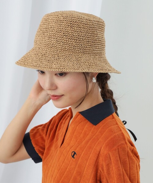 Ray BEAMS（レイビームス）の「Ray BEAMS /?ペーパー ハット（ハット・レディース・グリーン系その他/ナチュラル・ONE SIZE）」の4枚目の写真