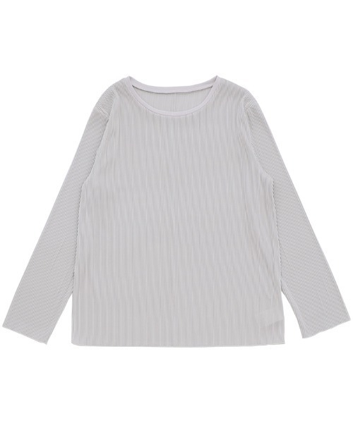 プリーツストライプトップス（Tシャツ/カットソー）｜select