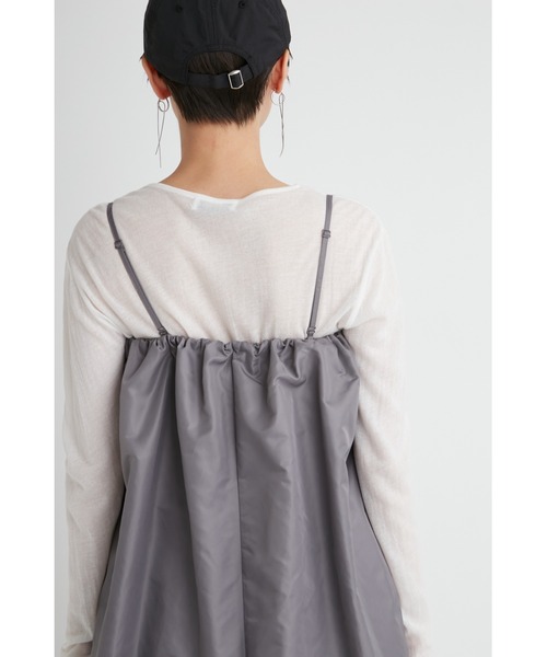 emmi(エミ)の「【emmi atelier】ナイロンキャミワンピース(ワンピース・レディース・ブラック/グレー/ピンク・0/1)」の12枚目の写真