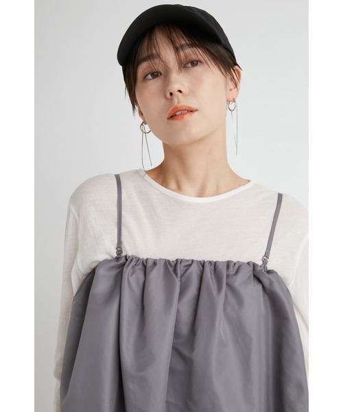emmi(エミ)の「【emmi atelier】ナイロンキャミワンピース(ワンピース・レディース・ブラック/グレー/ピンク・0/1)」の14枚目の写真
