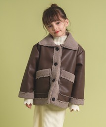 URBAN CHERRY（アーバンチェリー）の「内ボアフェイクレザージャケット（ムートンコート・キッズ）」