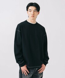 配色 ステッチ コンビ ロングスリーブ Tシャツ
