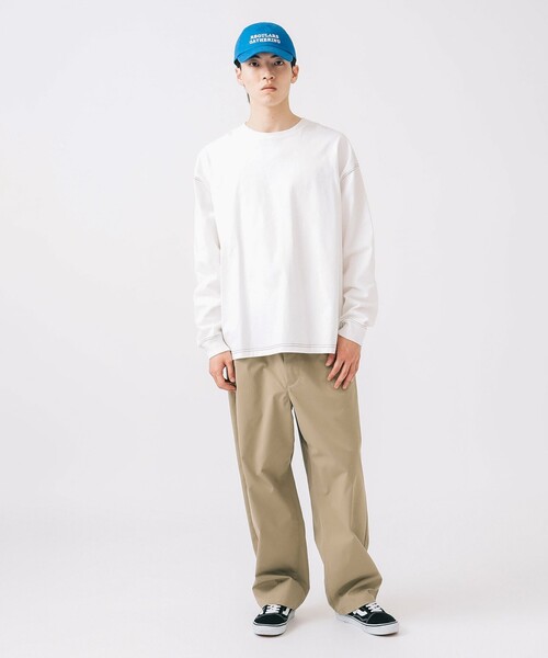 BEAMS HEART(ビームスハート)の「配色 ステッチ コンビ ロングスリーブ Tシャツ(Tシャツ/カットソー・メンズ・ブラック/ホワイト・LARGE/MEDIUM/SMALL)」の3枚目の写真