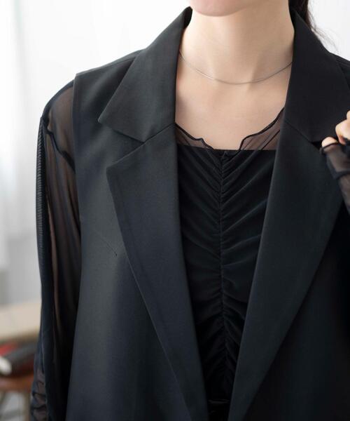 WEGO（ウィゴー）の「WEGO/サイドリボンテーラードベスト（ベスト・レディース・オフホワイト/ブラック・FREE）」の21枚目の写真