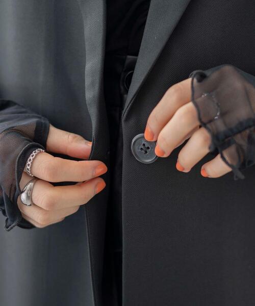 WEGO（ウィゴー）の「WEGO/サイドリボンテーラードベスト（ベスト・レディース・オフホワイト/ブラック・FREE）」の22枚目の写真