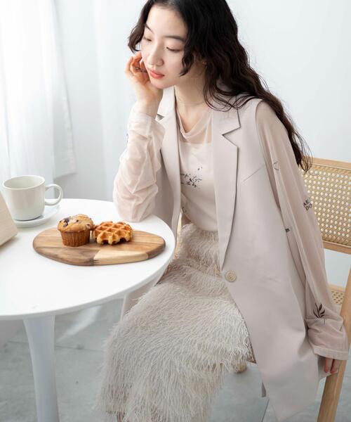 WEGO（ウィゴー）の「WEGO/サイドリボンテーラードベスト（ベスト・レディース・オフホワイト/ブラック・FREE）」の13枚目の写真