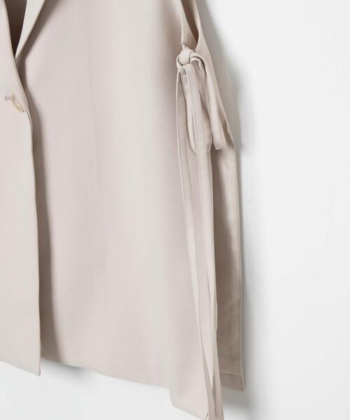 WEGO（ウィゴー）の「WEGO/サイドリボンテーラードベスト（ベスト・レディース・オフホワイト/ブラック・FREE）」の5枚目の写真