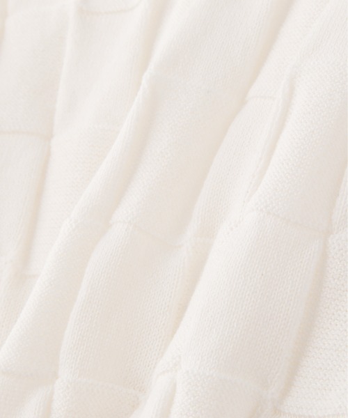 N.(N. Natural Beauty Basic)(エヌエヌナチュラルビューティーベーシック)の「◆ブロック編みニット(ニット/セーター・レディース・ブルー/オフホワイト/モカ・MEDIUM)」の13枚目の写真