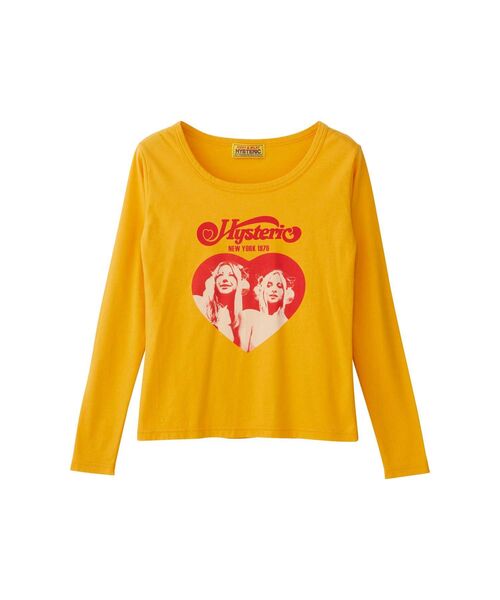 HYSTERIC GLAMOUR（ヒステリックグラマー）の「HYSTERIC HEART チビTシャツ（Tシャツ/カットソー・レディース・イエロー/ホワイト/ブラック・FREE）」の3枚目の写真