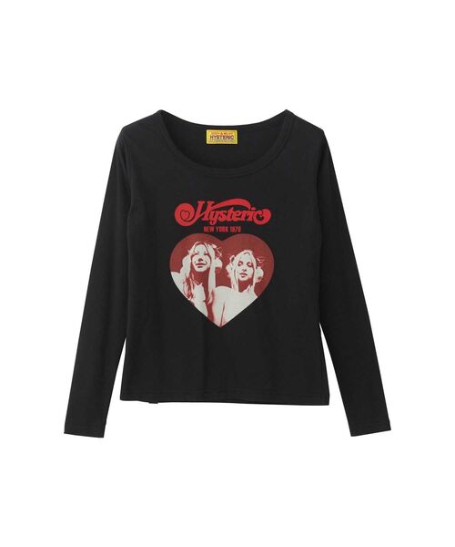 HYSTERIC GLAMOUR（ヒステリックグラマー）の「HYSTERIC HEART チビTシャツ（Tシャツ/カットソー・レディース・イエロー/ホワイト/ブラック・FREE）」の2枚目の写真