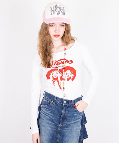 HYSTERIC GLAMOUR（ヒステリックグラマー）の「HYSTERIC HEART チビTシャツ（Tシャツ/カットソー・レディース・イエロー/ホワイト/ブラック・FREE）」の6枚目の写真