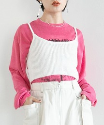 2WAY/スパンコールZIPニットビスチェ