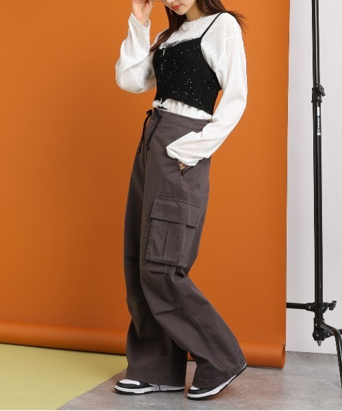 RAGEBLUE（レイジブルー）の「2WAY/スパンコールZIPニットビスチェ（ベスト・レディース・ホワイト/グリーン/ブラック・FREE）」の14枚目の写真