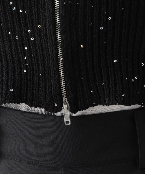 RAGEBLUE（レイジブルー）の「2WAY/スパンコールZIPニットビスチェ（ベスト・レディース・ホワイト/グリーン/ブラック・FREE）」の21枚目の写真