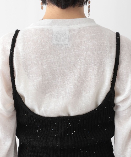 RAGEBLUE（レイジブルー）の「2WAY/スパンコールZIPニットビスチェ（ベスト・レディース・ホワイト/グリーン/ブラック・FREE）」の12枚目の写真