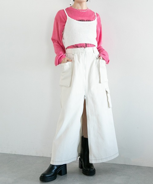 RAGEBLUE（レイジブルー）の「2WAY/スパンコールZIPニットビスチェ（ベスト・レディース・ホワイト/グリーン/ブラック・FREE）」の20枚目の写真