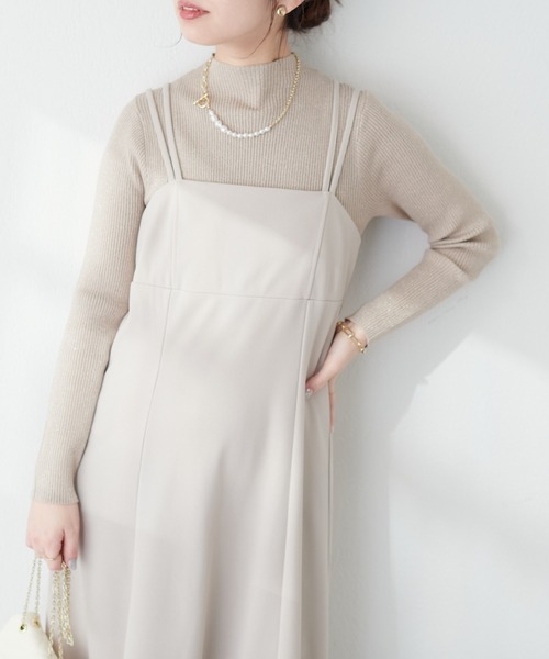 natural couture（ナチュラルクチュール）の「プチハイラメリブニット（ニット/セーター・レディース・アイボリー/ブラック/ピンク/グリーン/ベージュ・FREE）」の18枚目の写真