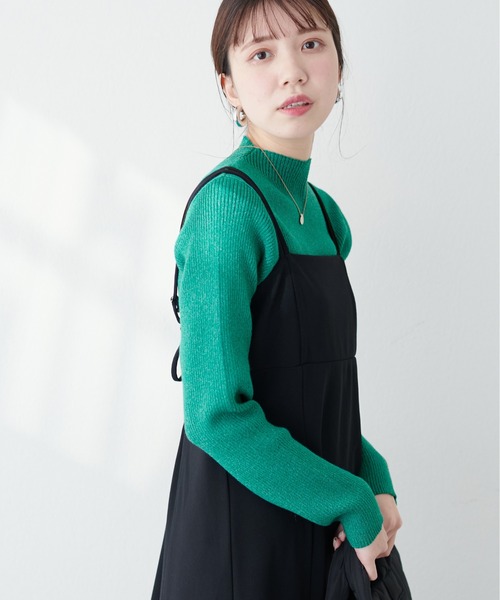 natural couture（ナチュラルクチュール）の「プチハイラメリブニット（ニット/セーター・レディース・アイボリー/ブラック/ピンク/グリーン/ベージュ・FREE）」の21枚目の写真