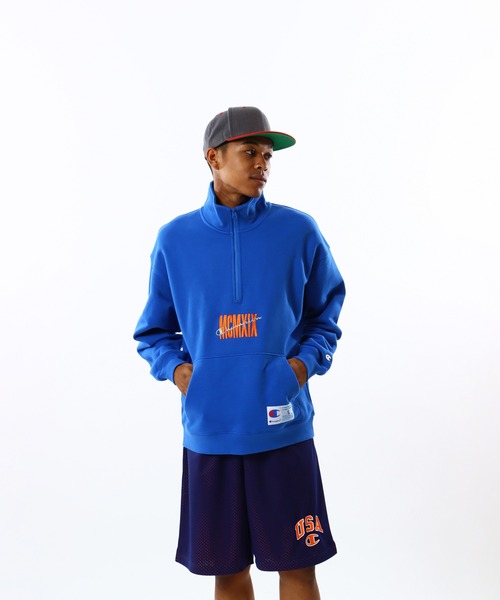 【セール】【Champion/チャンピオン】メンズ アクションスタイル ハーフジップスウェットシャツ（スウェット）｜Champion（チャンピオン）