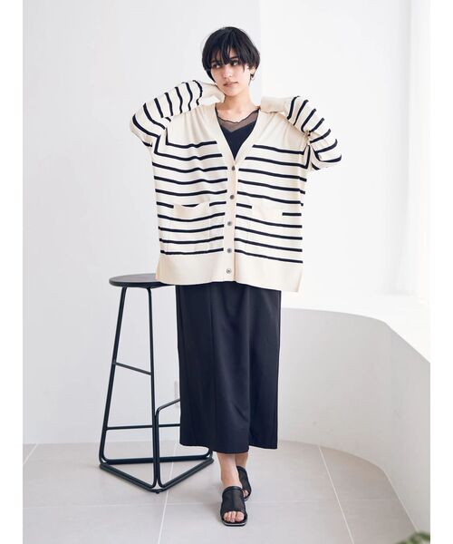 YECCA VECCA(イェッカヴェッカ)の「シャーリングロングナロースカート(スカート・レディース・ミント/ブラック/ライトベージュ・S/M)」の19枚目の写真