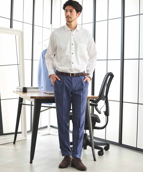 UNION STATION（ユニオンステーション）の「ワッシャーワイドカラーシャツ（シャツ/ブラウス・メンズ・ダークブルー/イエロー/ネイビー/オフホワイト・M/LL/L）」の15枚目の写真