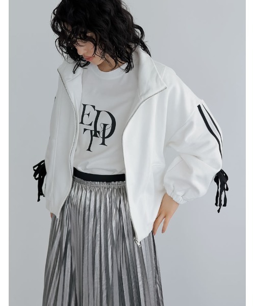 Re:EDIT（リエディ）の「[2024SS COLLECTION][低身長サイズ有]グリッタープリーツスカート（スカート・レディース・ベージュ系その他/ブラック/シルバー・SHORT/MEDIUM/LARGE）」の15枚目の写真