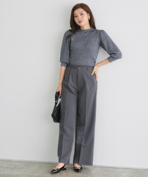 【Bibiy】新品未使用♡シルバー ラメノースリーブ ニット 公式 ストアファッション - 【早い者勝ち】bibiy シルバーラメ