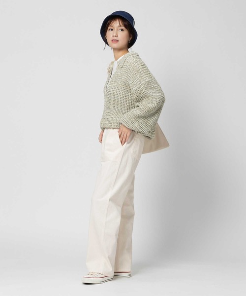 BACK NUMBER(バックナンバー)の「【BACK NUMBER】ペインターイージーパンツ(カーゴパンツ・レディース・キナリ・S/M/L)」の5枚目の写真