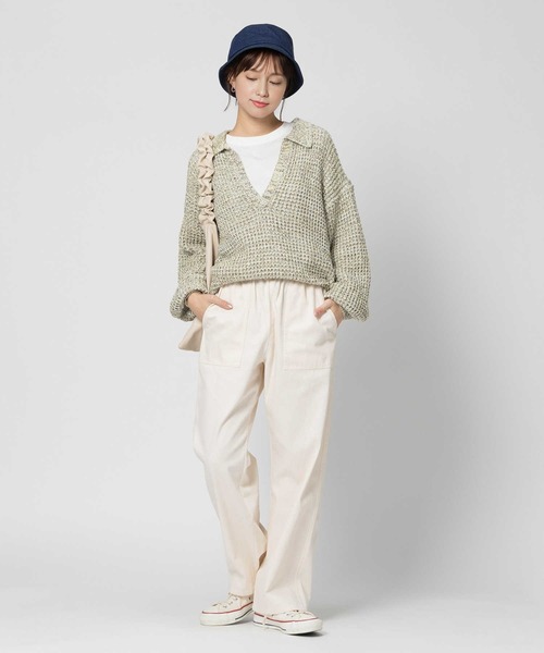 BACK NUMBER(バックナンバー)の「【BACK NUMBER】ペインターイージーパンツ(カーゴパンツ・レディース・キナリ・S/M/L)」の3枚目の写真