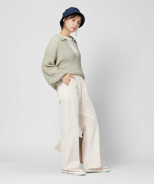 BACK NUMBER(バックナンバー)の「【BACK NUMBER】ペインターイージーパンツ(カーゴパンツ・レディース・キナリ・S/M/L)」の4枚目の写真