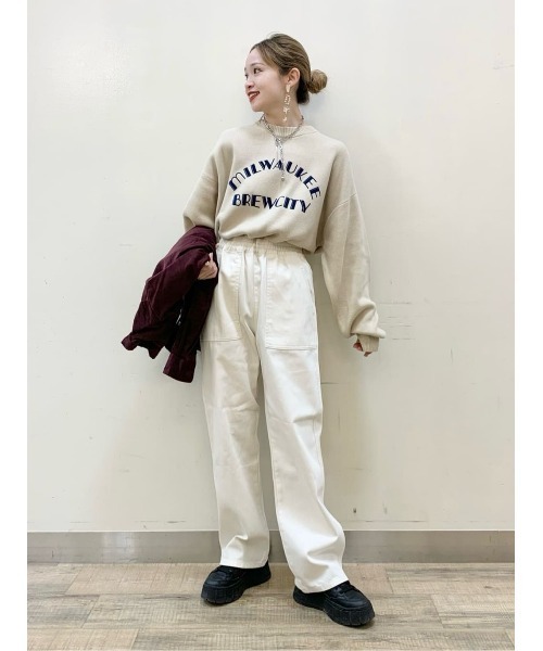 BACK NUMBER(バックナンバー)の「【BACK NUMBER】ペインターイージーパンツ(カーゴパンツ・レディース・キナリ・S/M/L)」の13枚目の写真