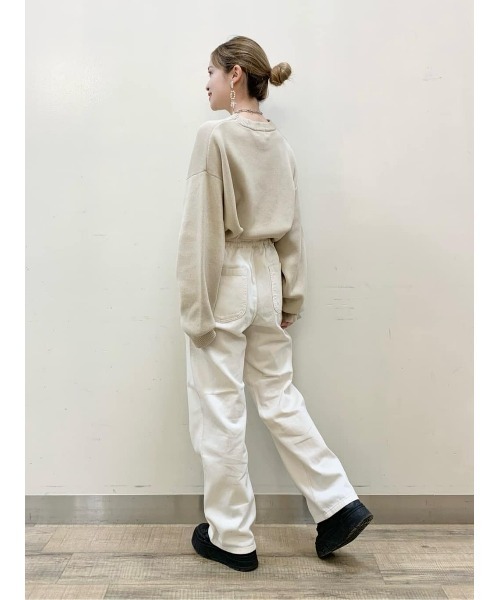 BACK NUMBER(バックナンバー)の「【BACK NUMBER】ペインターイージーパンツ(カーゴパンツ・レディース・キナリ・S/M/L)」の15枚目の写真