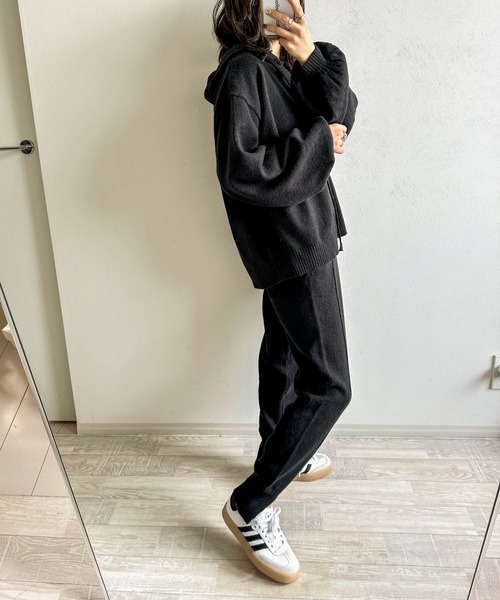 AMELY(エミリー)の「《mayoさんコラボ》ニットフーディー(ニット/セーター・レディース・グレー/モカ/ブラック・M/L)」の5枚目の写真