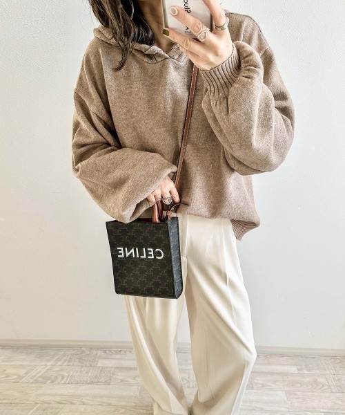 AMELY(エミリー)の「《mayoさんコラボ》ニットフーディー(ニット/セーター・レディース・グレー/モカ/ブラック・M/L)」の19枚目の写真