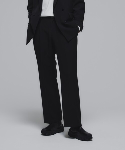 tk.TAKEO KIKUCHI（ティーケータケオキクチ）の「◆Stadt cloth ワイドストレートスラックス（セットアップ対応）（その他パンツ・メンズ・ダークグレー/ブラック/ダークブラウン・02/01/03）」の2枚目の写真