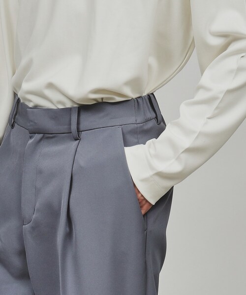 tk.TAKEO KIKUCHI（ティーケータケオキクチ）の「◆Stadt cloth ワイドストレートスラックス（セットアップ対応）（その他パンツ・メンズ・ダークグレー/ブラック/ダークブラウン・02/01/03）」の8枚目の写真