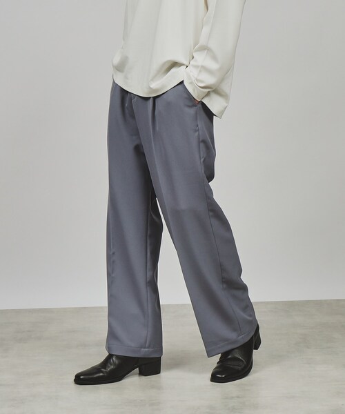 tk.TAKEO KIKUCHI（ティーケータケオキクチ）の「◆Stadt cloth ワイドストレートスラックス（セットアップ対応）（その他パンツ・メンズ・ダークグレー/ブラック/ダークブラウン・02/01/03）」の14枚目の写真