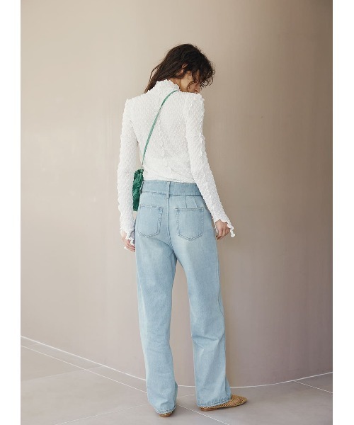 COEL（コエル）の「ジャガードメロウカットソー（Tシャツ/カットソー・レディース・ブラック/ホワイト/ミント・FREE）」の7枚目の写真