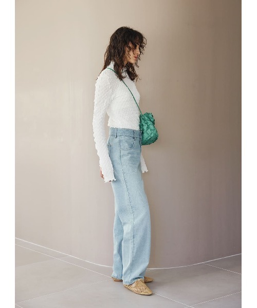 COEL（コエル）の「ジャガードメロウカットソー（Tシャツ/カットソー・レディース・ブラック/ホワイト/ミント・FREE）」の8枚目の写真