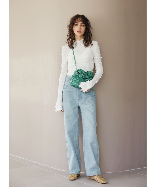 COEL（コエル）の「ジャガードメロウカットソー（Tシャツ/カットソー・レディース・ブラック/ホワイト/ミント・FREE）」の10枚目の写真