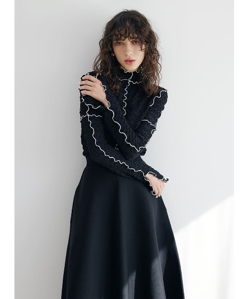 COEL（コエル）の「ジャガードメロウカットソー（Tシャツ/カットソー・レディース・ブラック/ホワイト/ミント・FREE）」の15枚目の写真