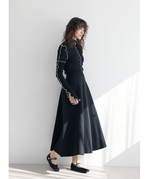 COEL（コエル）の「ジャガードメロウカットソー（Tシャツ/カットソー・レディース・ブラック/ホワイト/ミント・FREE）」の17枚目の写真