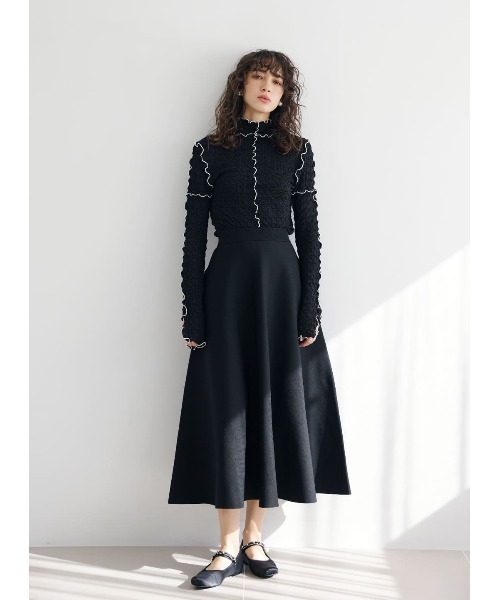 COEL（コエル）の「ジャガードメロウカットソー（Tシャツ/カットソー・レディース・ブラック/ホワイト/ミント・FREE）」の18枚目の写真