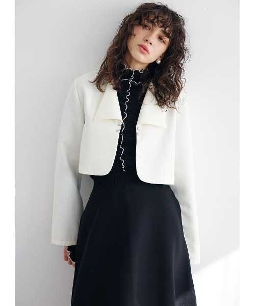 COEL（コエル）の「ジャガードメロウカットソー（Tシャツ/カットソー・レディース・ブラック/ホワイト/ミント・FREE）」の19枚目の写真