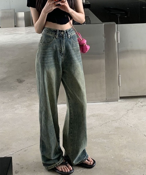 美品 AcneStudios1993CREAMMARBLE コットンデニムパンツ Acne Studios - 【中古】アクネストゥディオズ ACNE STUDIOS