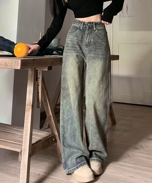 TURNTIDE*日本未入荷 グラデーション Wide Leg Denim/Jeans Graphpaper - Graphpaper 25SS WOMENS Selvage Denim Two Tuck