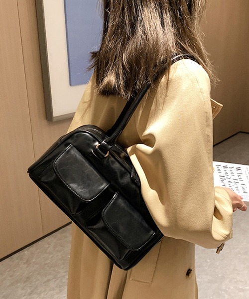 HALEY PESCA（ヘーリーペスカ）の「HALEY PESCA/【軽量】2ポケットハンドバッグ（ハンドバッグ・レディース・ブラック/ホワイト/ブラウン/レッド・FREE）」の2枚目の写真