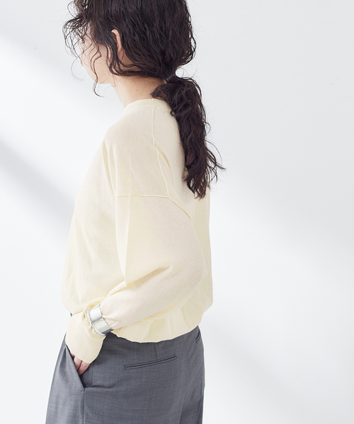 journal standard L'essage（ジャーナルスタンダードレサージュ）の「DANDELION プルオーバー（ニット/セーター・レディース・アイボリー/ブラック/イエロー・FREE）」の19枚目の写真
