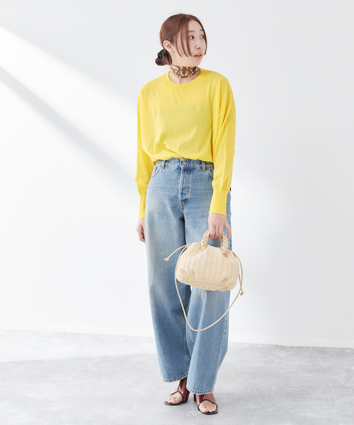 journal standard L'essage（ジャーナルスタンダードレサージュ）の「DANDELION プルオーバー（ニット/セーター・レディース・アイボリー/ブラック/イエロー・FREE）」の21枚目の写真